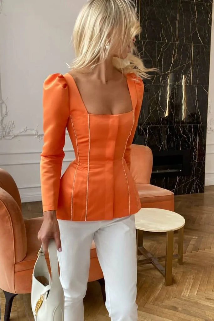 Satin Decorated Top - POST MERIDIEM