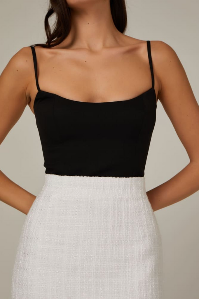 Viscose Corset Crop Top - POST MERIDIEM