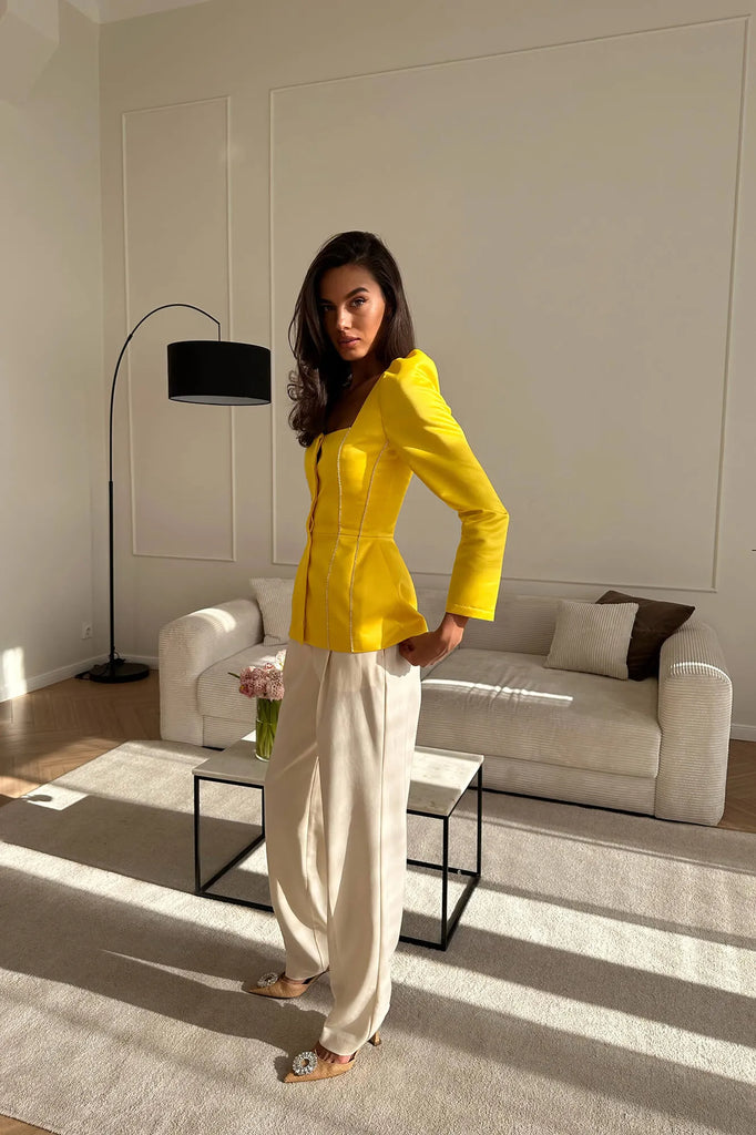 Satin Decorated Top - POST MERIDIEM