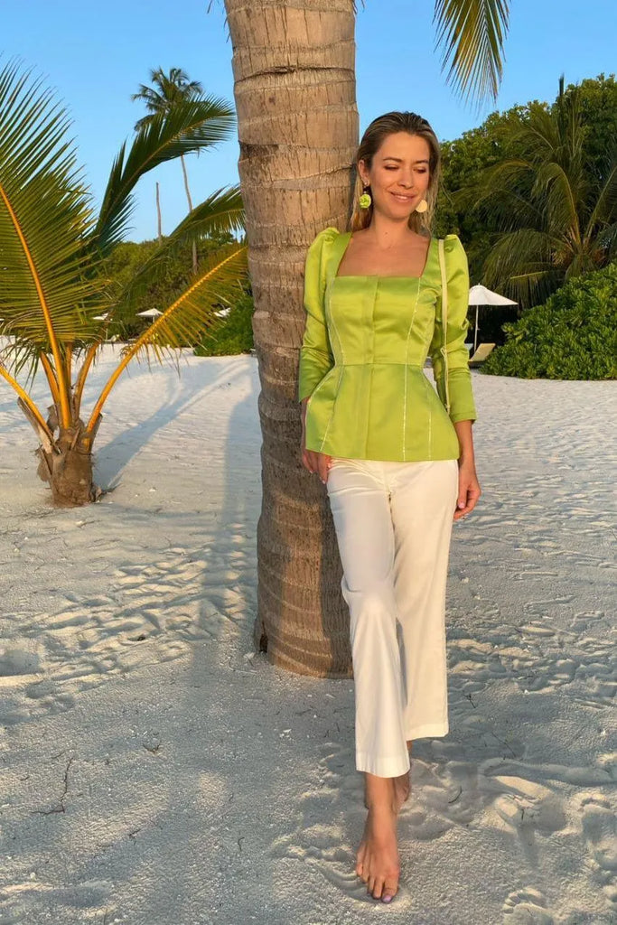 Satin Decorated Top - POST MERIDIEM