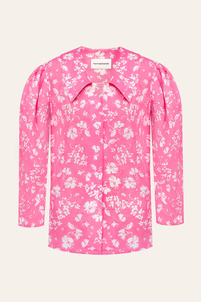 Puff Sleeve Cotton Shirt - POST MERIDIEM