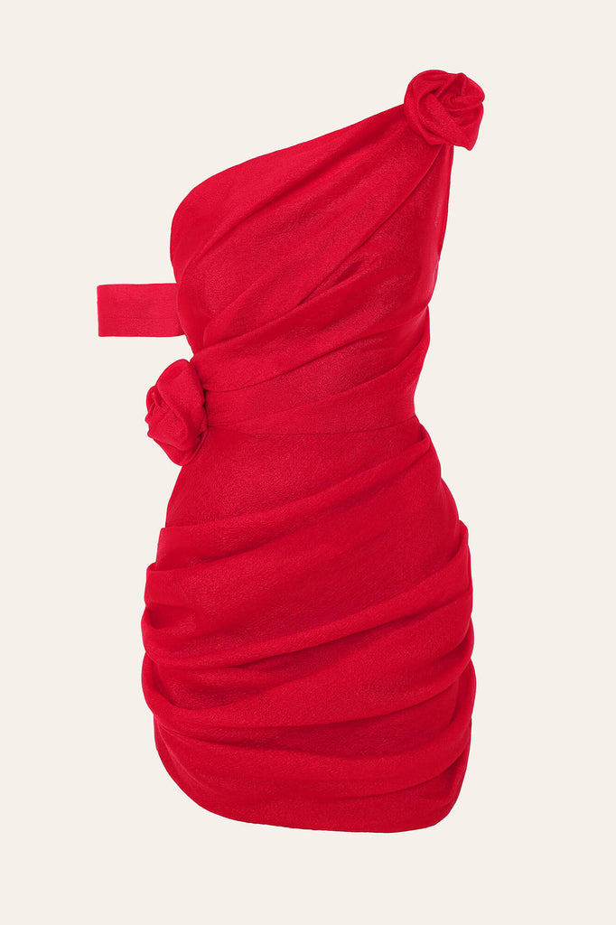 Rose Details Mini Dress - POST MERIDIEM