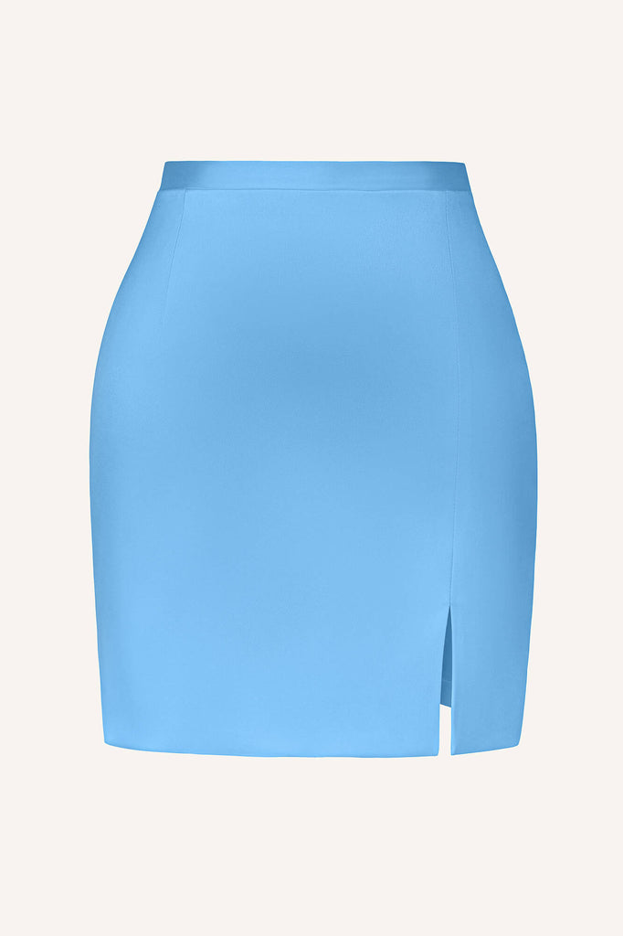 Viscose Slit Mini Skirt - POST MERIDIEM