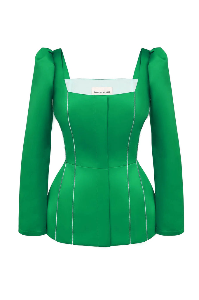 Satin Decorated Top - POST MERIDIEM