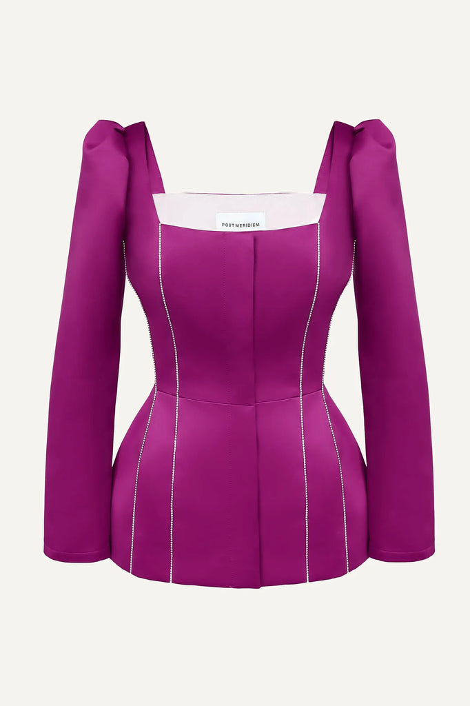 Satin Decorated Top - POST MERIDIEM