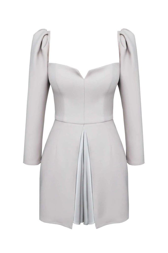 Long Sleeve A-Line Mini Dress - POST MERIDIEM