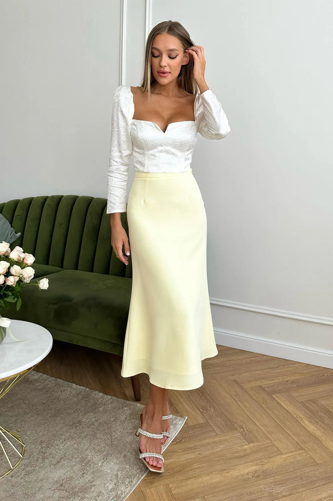 Viscose Midi Skirt - POST MERIDIEM