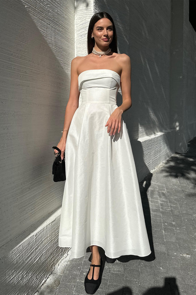 Jacquard Midi Dress with Turn-up - POST MERIDIEM