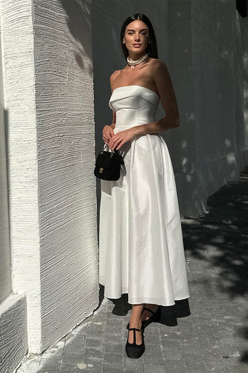 Jacquard Midi Dress with Turn-up - POST MERIDIEM