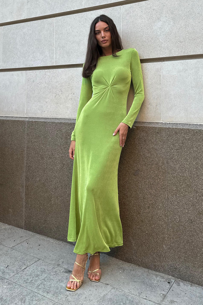 Knitted Long Sleeve Maxi Dress - POST MERIDIEM