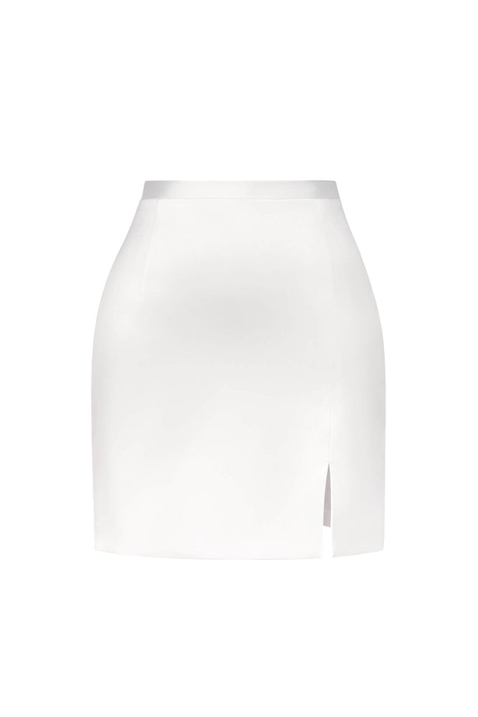 Viscose Slit Mini Skirt - POST MERIDIEM