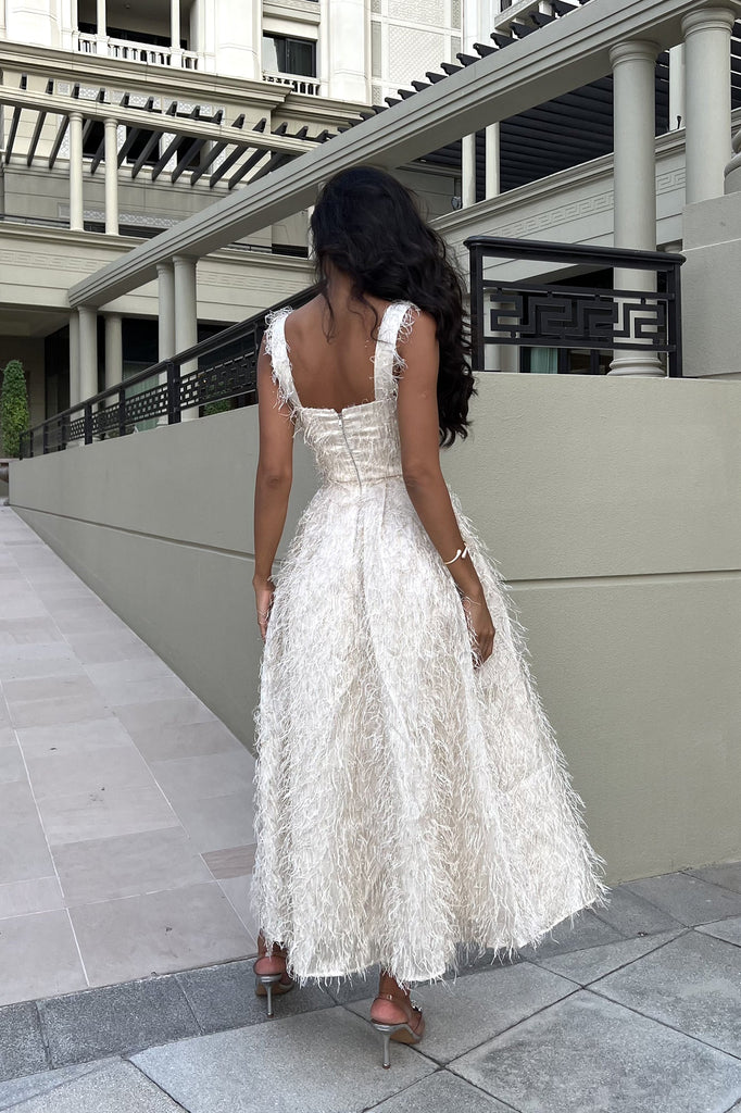 Pleated Corset Midi Dress - POST MERIDIEM