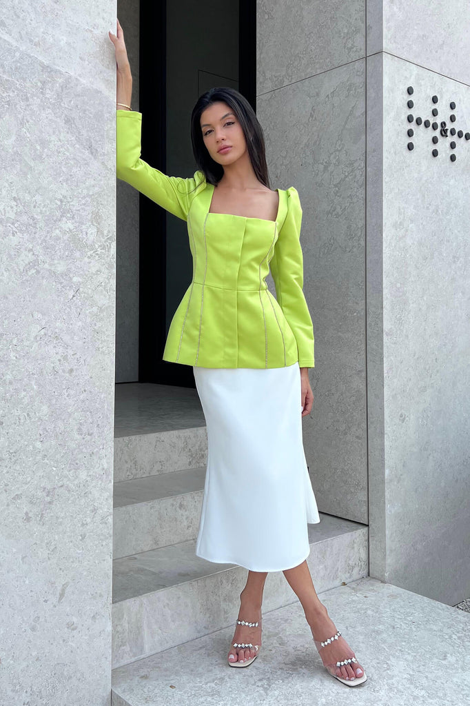 Satin Decorated Top - POST MERIDIEM