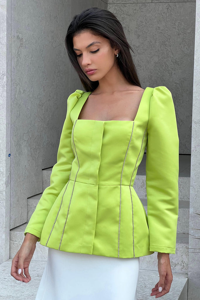 Satin Decorated Top - POST MERIDIEM