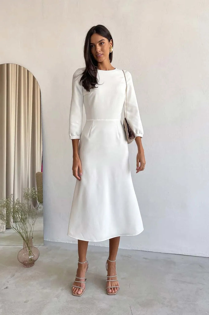 Viscose Fitted Dress - POST MERIDIEM
