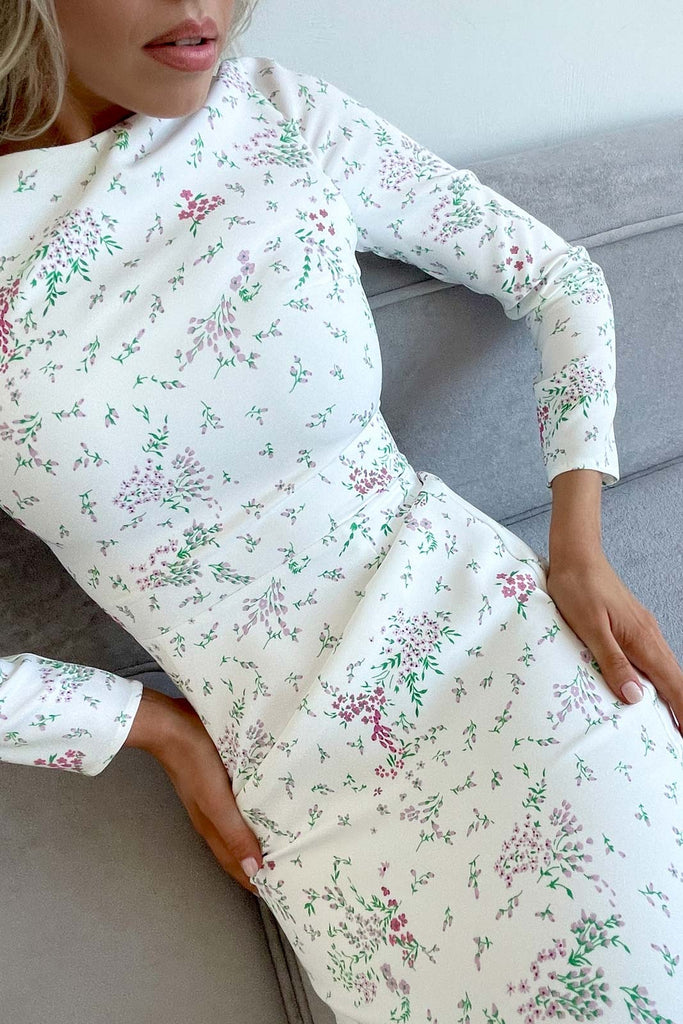 Long Sleeve Midi Dress - POST MERIDIEM