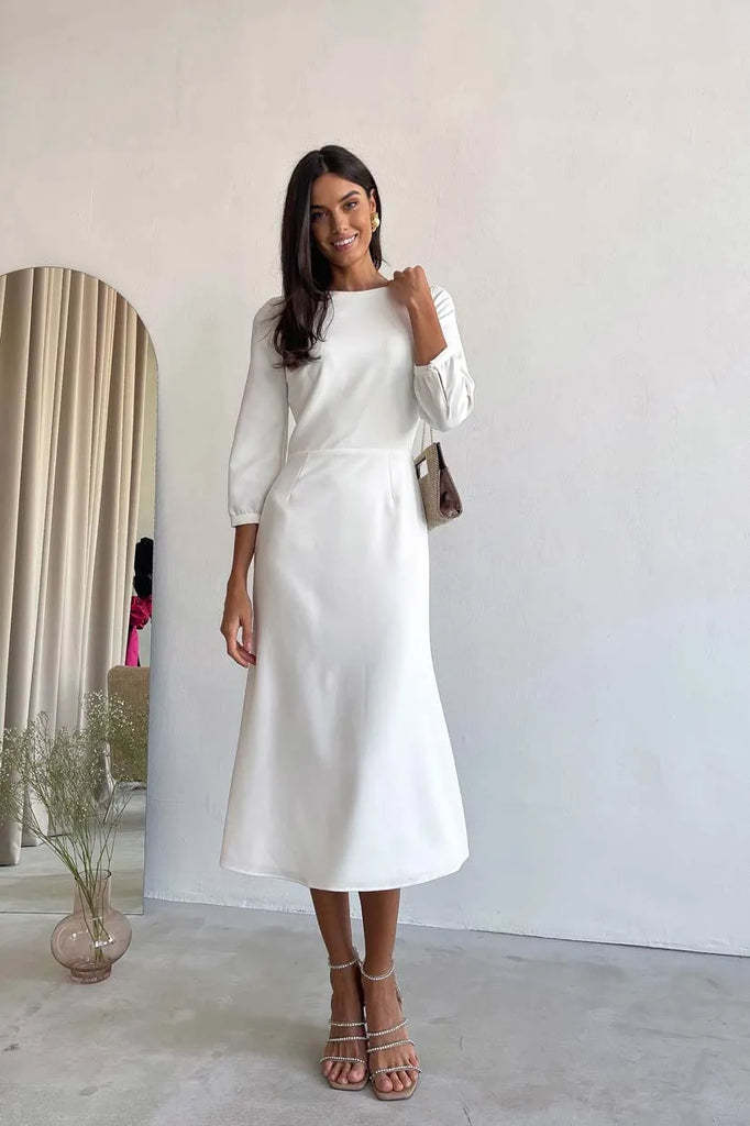 Viscose Fitted Dress - POST MERIDIEM