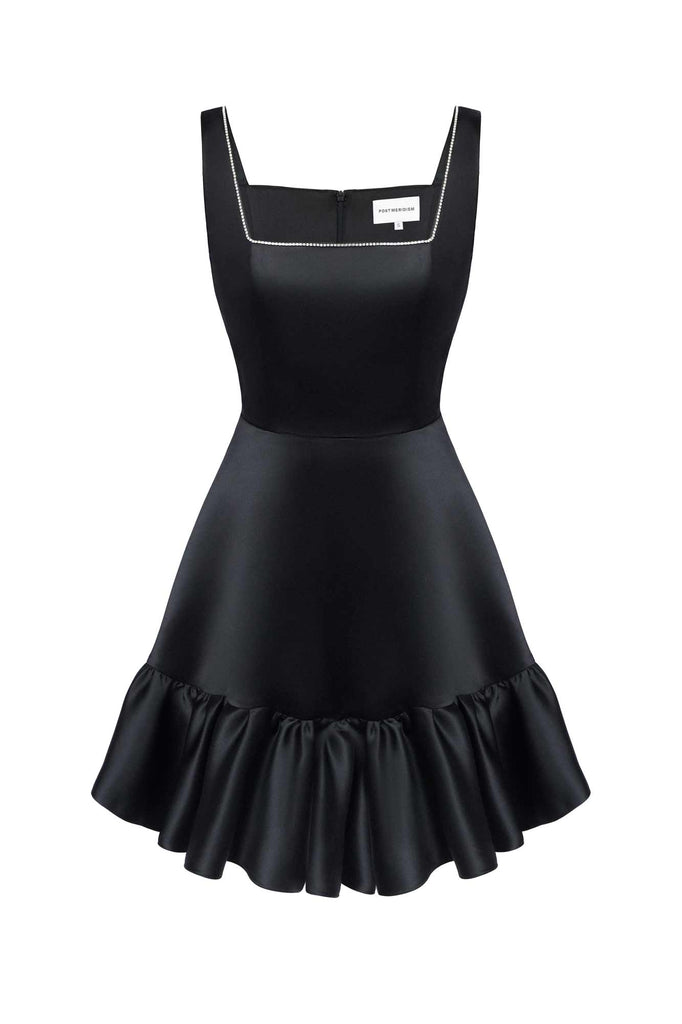 Bottom Flounced Strap Mini Dress - POST MERIDIEM