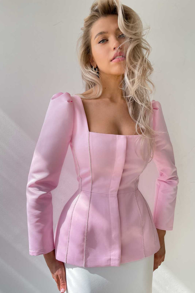 Satin Decorated Top - POST MERIDIEM