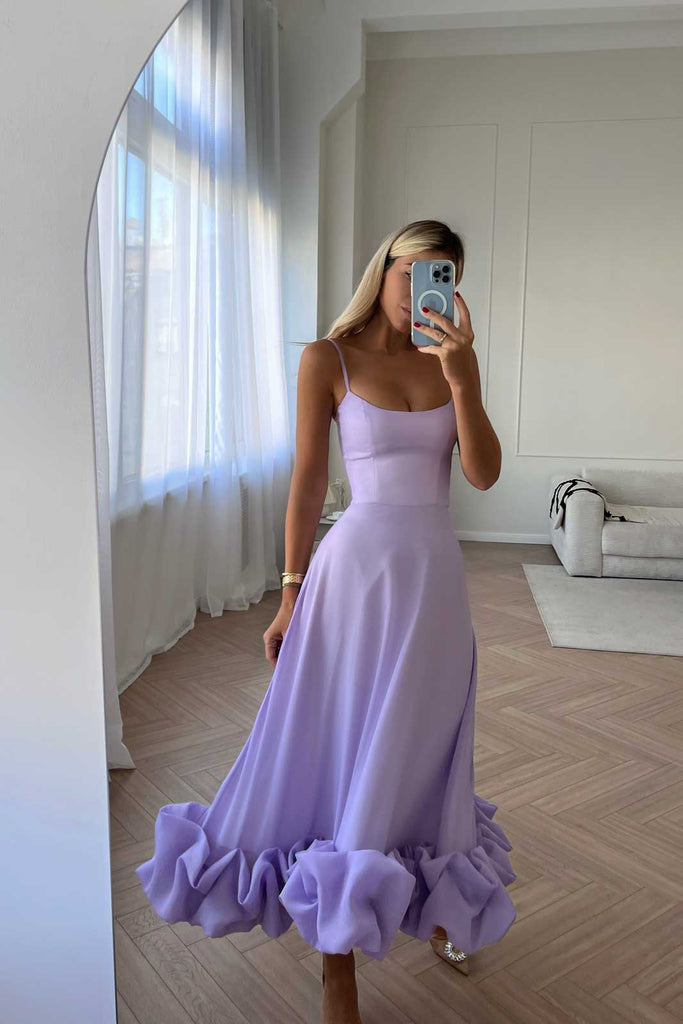 Flounce Bustier Midi Dress - POST MERIDIEM