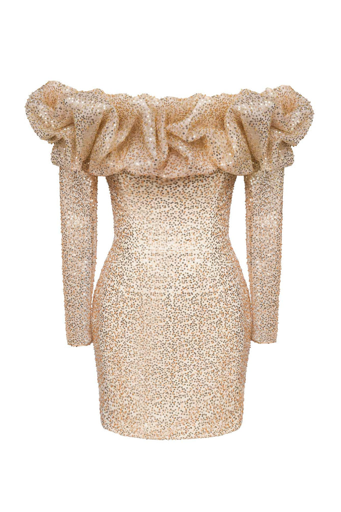 Meringue Long Sleeve Mini Dress - POST MERIDIEM