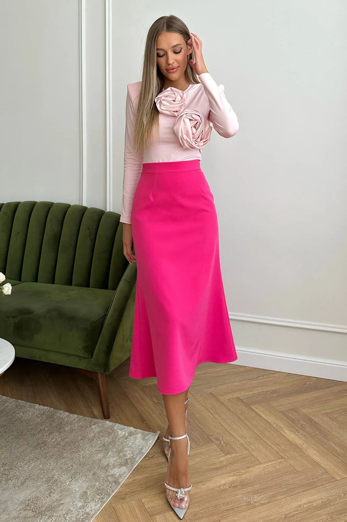 Viscose Midi Skirt - POST MERIDIEM