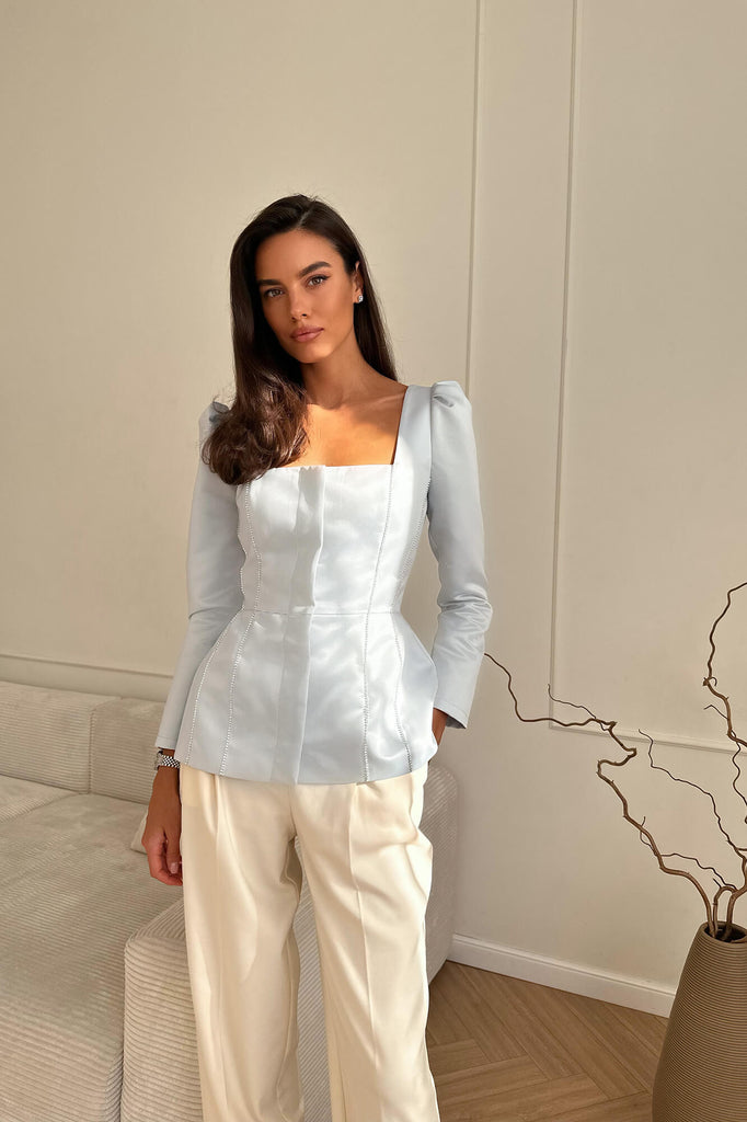 Satin Decorated Top - POST MERIDIEM