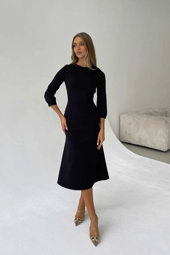 Viscose Fitted Dress - POST MERIDIEM